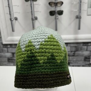Green and Olive Knit Beanie